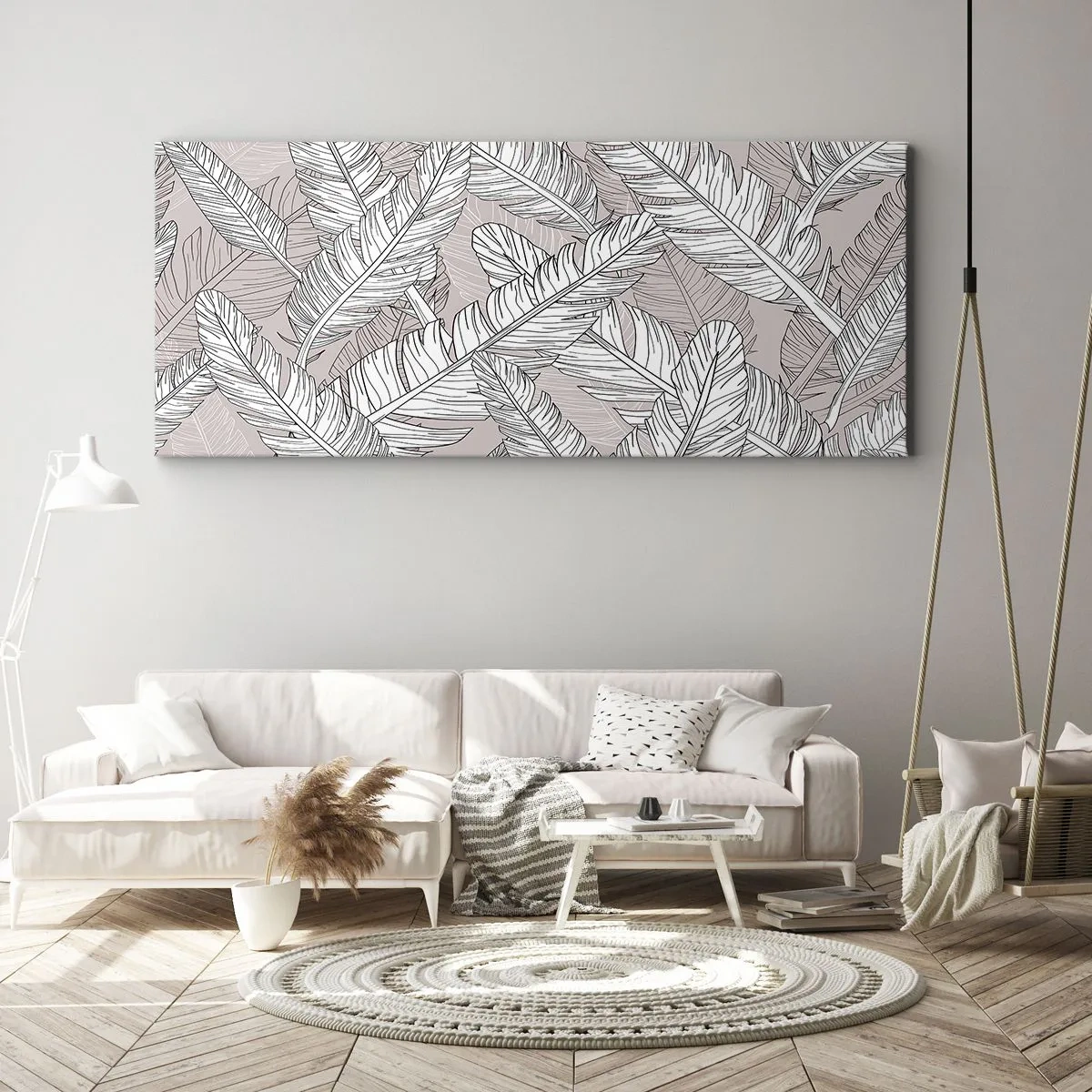 Tablou pe pânză - Vijelie cu pene - 100x40 cm
