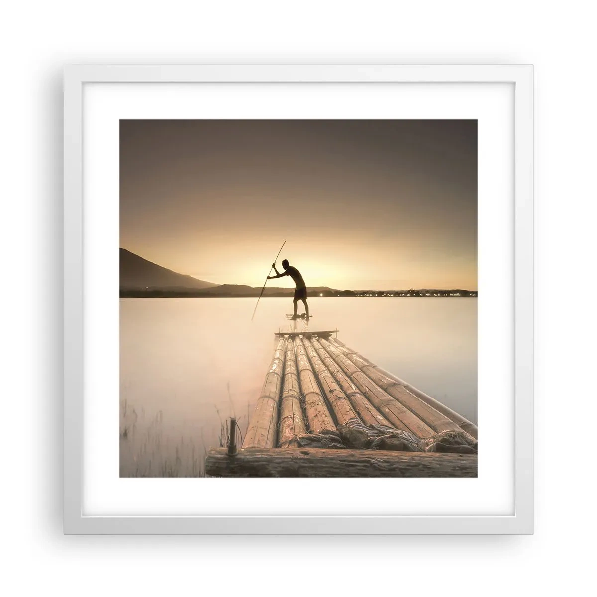 Poster în ramă albă - Înainte de odihnă - 40x40 cm