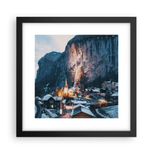 Poster în ramă neagră - Spiritul luminos al iernii - 30x30 cm