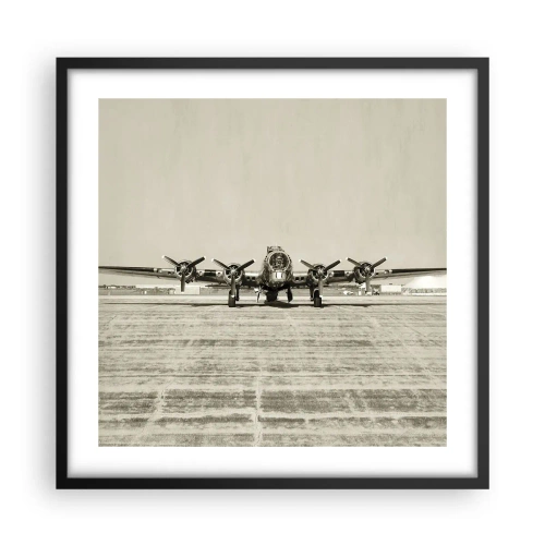 Poster în ramă neagră - Pregătit, ca întotdeauna - 50x50 cm