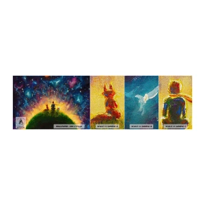 Mostră tapet Premium Canvas - Dragoste și prietenie - întreaga lume - Pentru copii, Prietenie, Abstracția - 100x30 cm