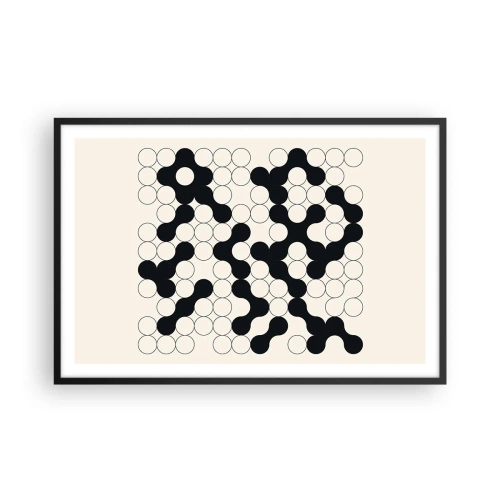 Poster în ramă neagră - Joc chinezesc - o variație - 91x61 cm