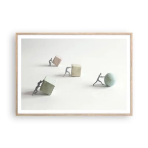 Poster în ramă de stejar deschis - Viața însăși - 100x70 cm