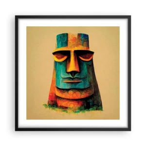 Poster în ramă neagră - Statuie, dar simpatică - 50x50 cm