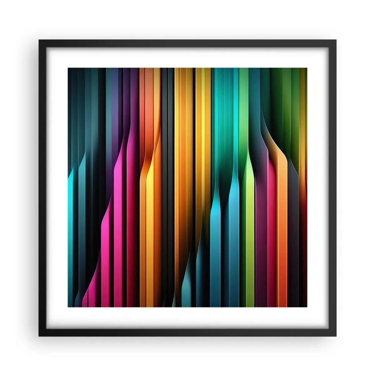 Poster în ramă neagră - Orgă de lumină - 50x50 cm