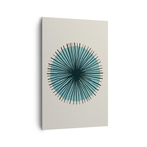 Tablou pe pânză - Radiant pe albastru - 80x120 cm