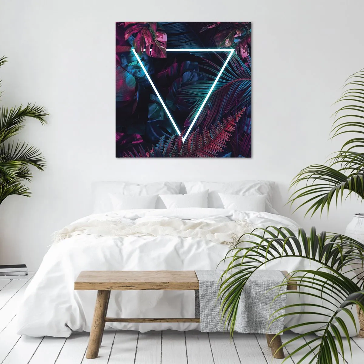 Tablou pe pânză - Grădină în stil disco - 50x50 cm
