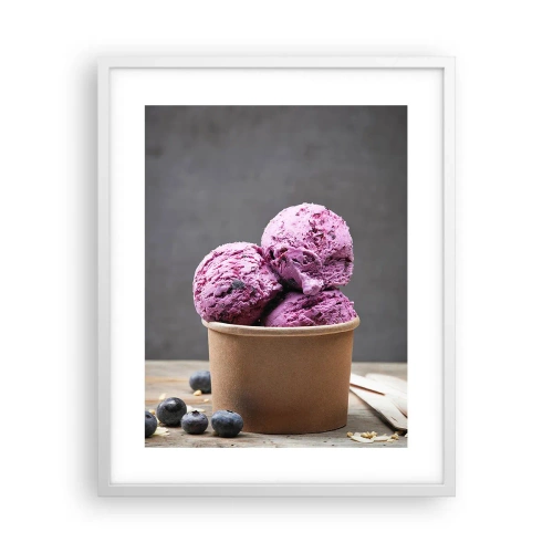 Poster în ramă albă - Dulce și rece - 40x50 cm