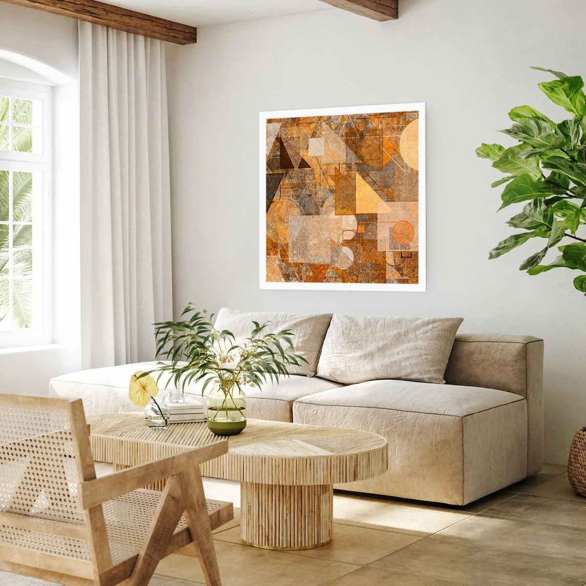 Poster - Studiu cubist de bronz - 30x30 cm