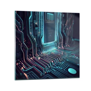 Tablou pe sticlă - Iată la ce mă gândesc... - 50x50 cm