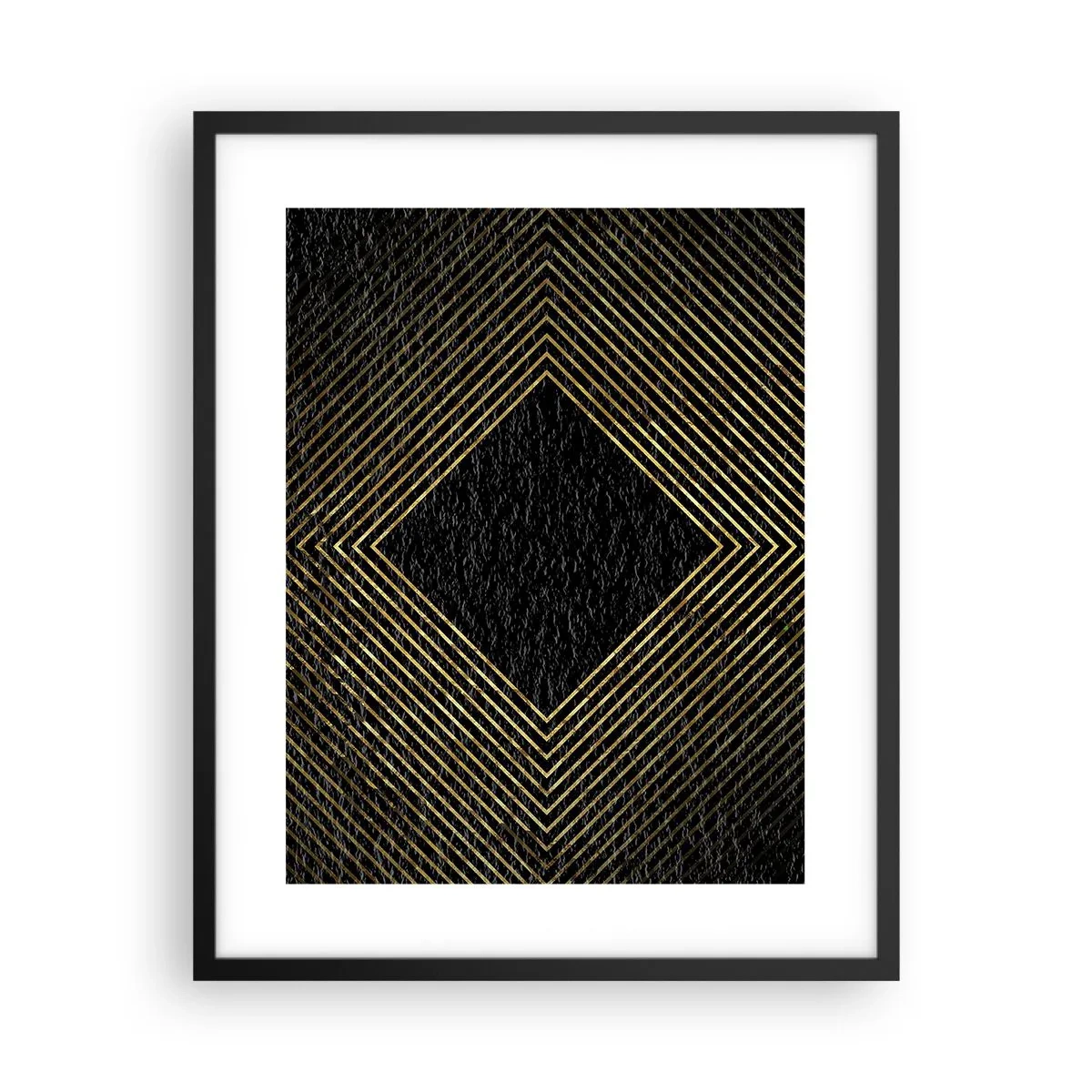 Poster în ramă neagră - Geometrie în stil glamour - 40x50 cm