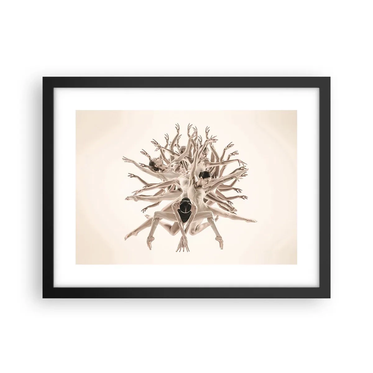 Poster în ramă neagră - Înflorirea în dans - 40x30 cm