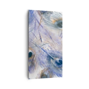 Tablou pe pânză - Compoziția penelor de păun - 55x100 cm