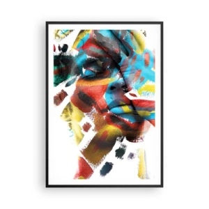 Poster în ramă neagră - Personalitate colorată - 70x100 cm