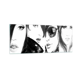 Tablou pe sticlă - Frumusețe înmulțită - 100x40 cm