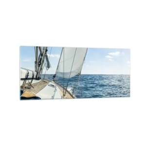 Tablou pe sticlă - Ahoy aventura - 120x50 cm