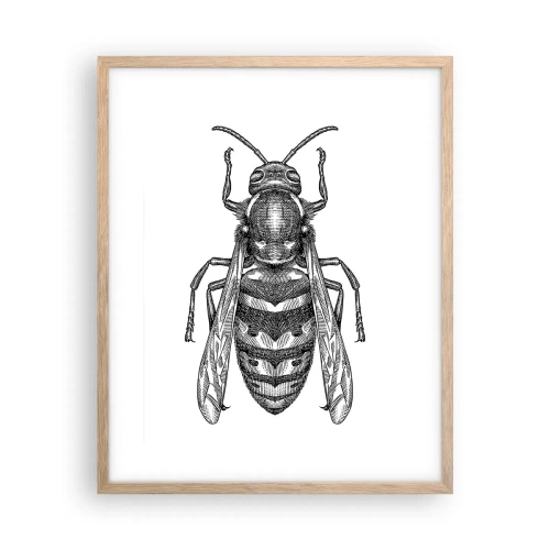 Poster în ramă de stejar deschis - De pe o planetă de insecte - 40x50 cm