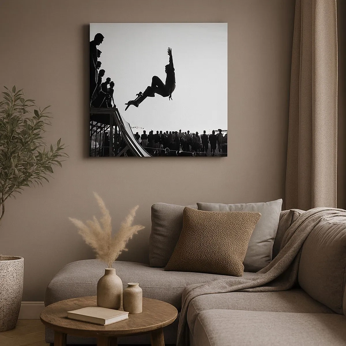 Tablou pe pânză - Eroi și spectatori - 30x30 cm