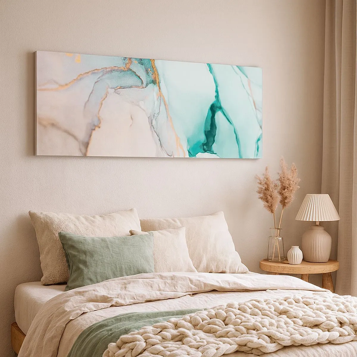 Tablou pe pânză - Dansul formelor și al culorilor - 100x40 cm