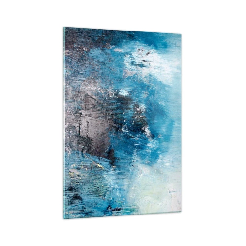 Tablou pe sticlă - Rapsodie albastră - 70x100 cm