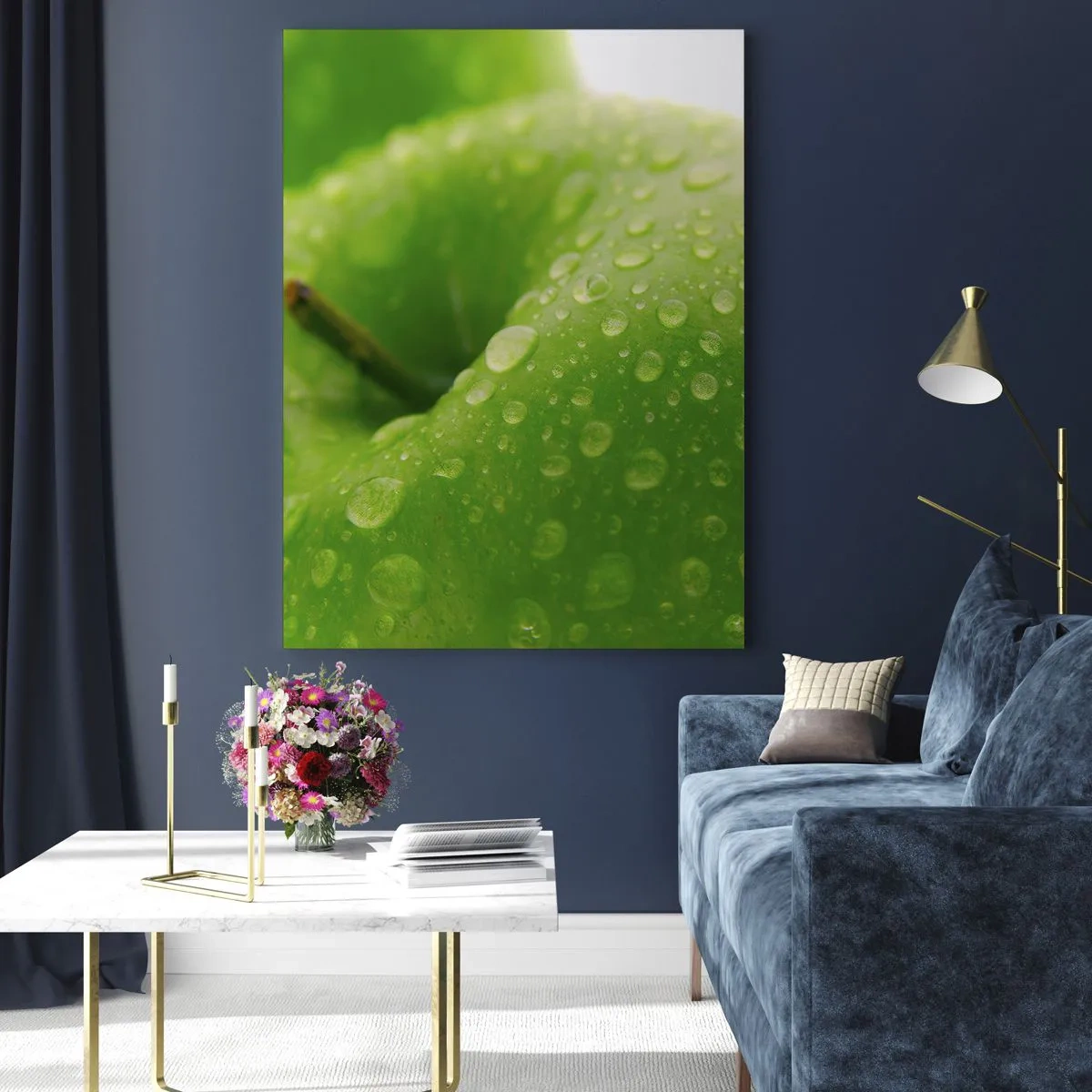 Tablou pe sticlă - Prospețime verde rece - 50x70 cm