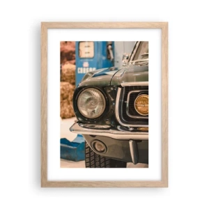 Poster în ramă de stejar deschis - Întâlnire cu o legendă - 30x40 cm