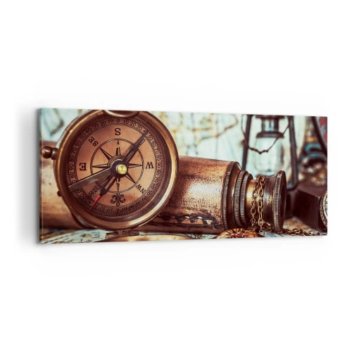 Tablou pe pânză - Te așteaptă o aventură cu pirați în Caraibe - 100x40 cm