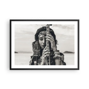 Poster în ramă neagră - Muzica orientală în sine - 70x50 cm