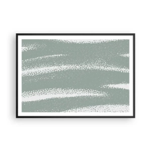 Poster în ramă neagră - Abstracție în stil de iarnă - 100x70 cm