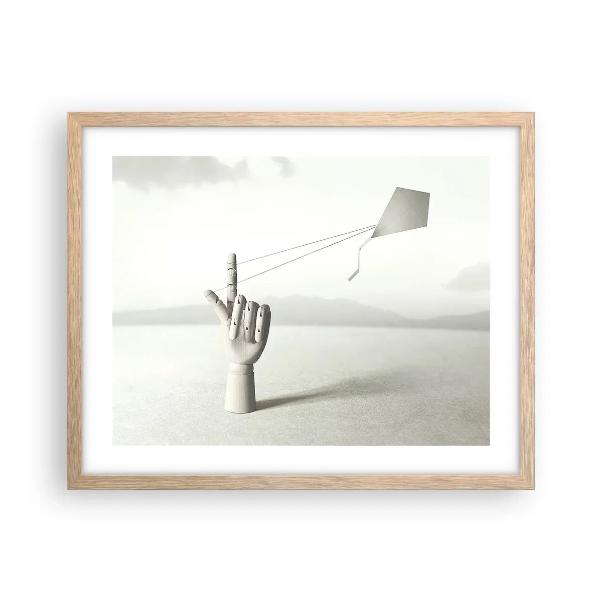 Poster în ramă de stejar deschis - Încercare de forță - 50x40 cm