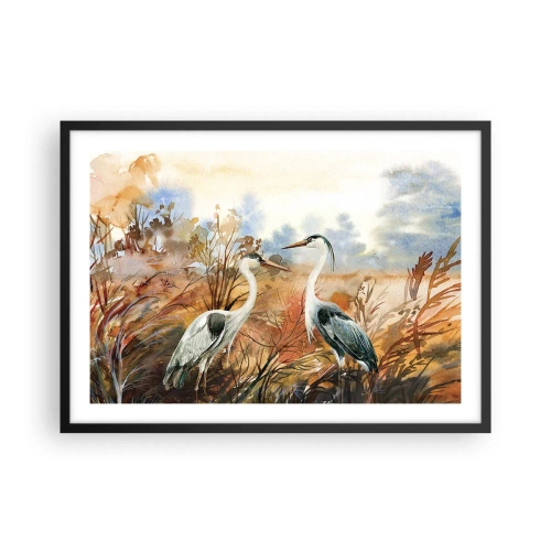 Poster în ramă neagră - Încotro în toamnă? - 70x50 cm