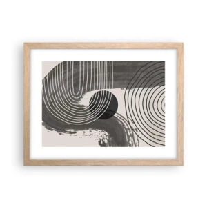 Poster în ramă de stejar deschis - Ovalul câștigă - 40x30 cm