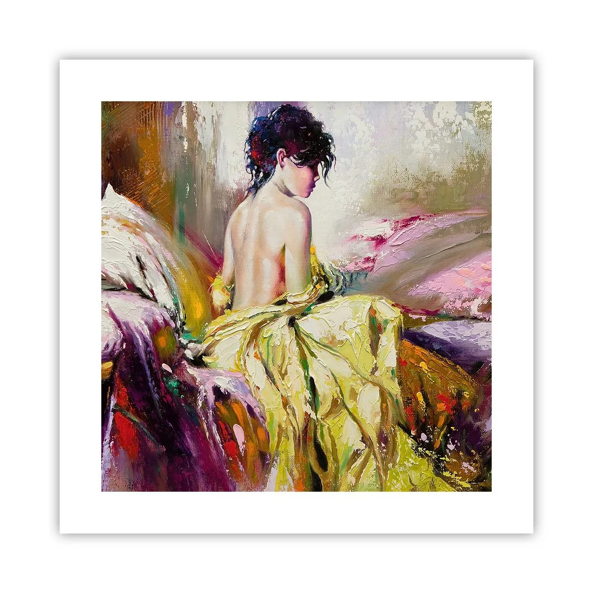 Poster - Mi⁠-⁠aș muia buzele în paharul cu vin de pe masa ta - 40x40 cm