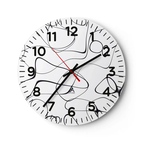 Ceas de perete - Ceas pe sticlă - Căile vieții, căile destinului - 40x40 cm