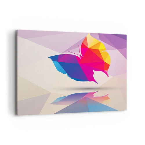 Tablou pe pânză - Curcubeu de fluture - 120x80 cm