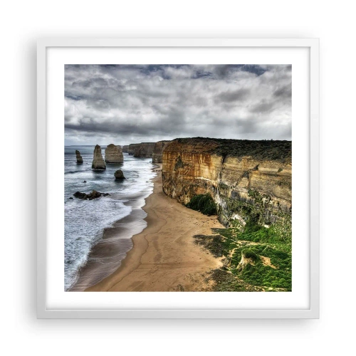 Poster în ramă albă - Frumusețe brută - 50x50 cm