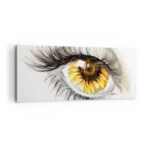 Tablou pe pânză - O privire la fel de fierbinte ca vara - 100x40 cm