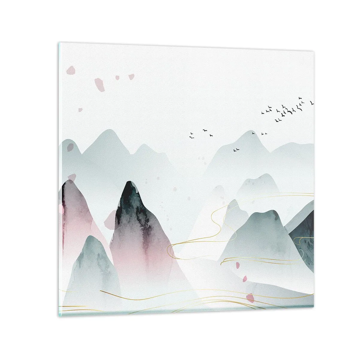 Tablou pe sticlă - Peste vârfuri - 70x70 cm