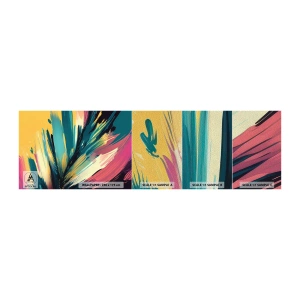 Mostră tapet Premium Sand - Compoziția - o explozie de bucurie - Abstracţionism, Bucată, Modern - 100x30 cm