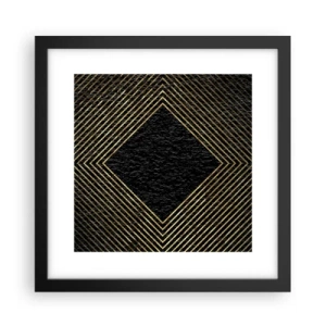 Poster în ramă neagră - Geometrie în stil glamour - 30x30 cm