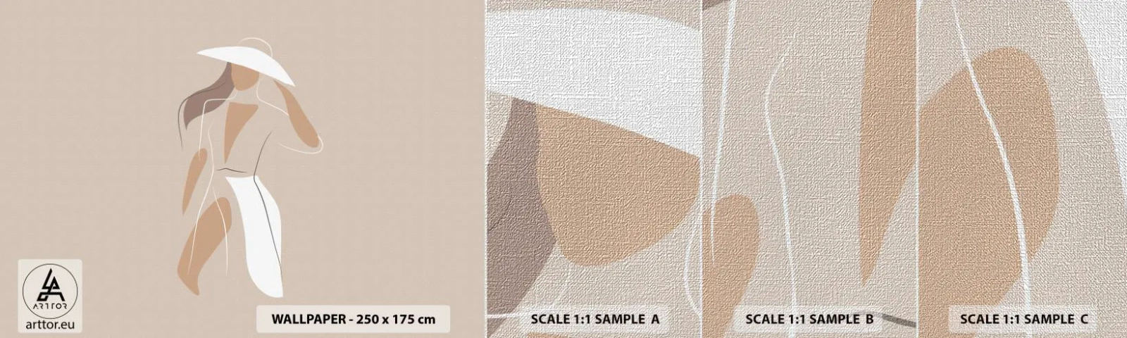 Mostră tapet Premium Canvas - Moda este distractivă - Femeie, Grafică, Modă - 100x30 cm