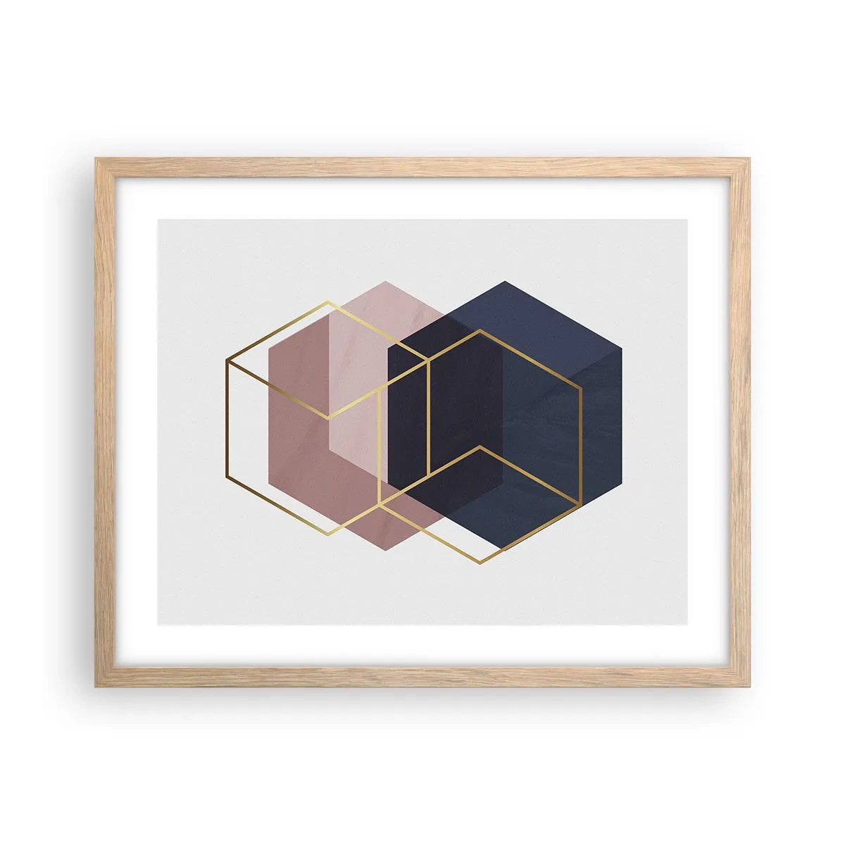 Poster în ramă de stejar deschis - Puterea simplității - 50x40 cm