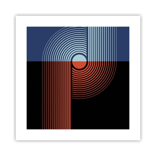 Poster - Într-o îmbrăţişare geometrică - 40x40 cm