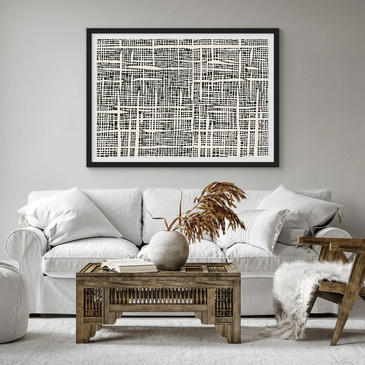 Poster în ramă neagră - O compoziție țesută - 70x50 cm