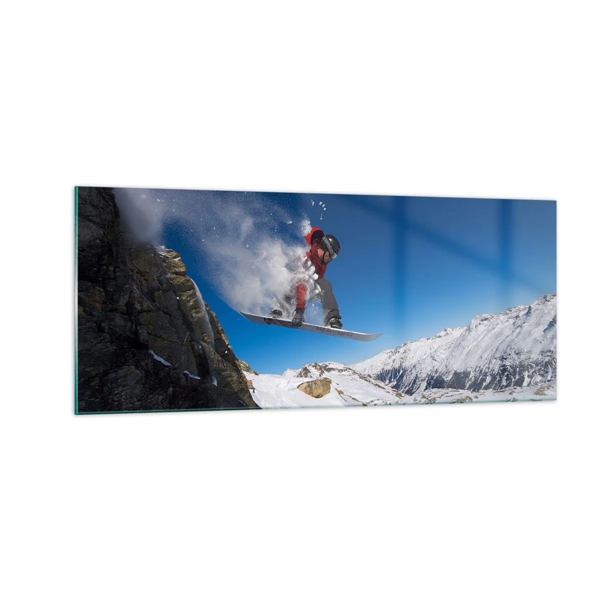 Tablou pe sticlă - Și ai devenit parte din spațiul - 100x40 cm