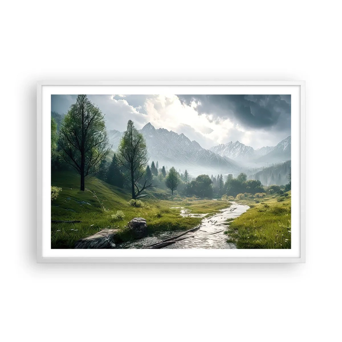 Poster în ramă albă - Până acolo și înapoi - 91x61 cm