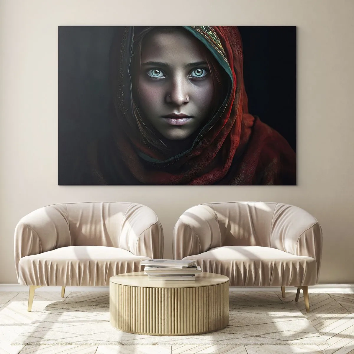 Tablou pe sticlă - Prințesa orientală - 100x70 cm