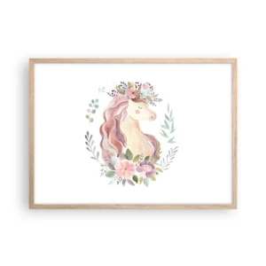 Poster în ramă de stejar deschis - O invitație în lumea basmelor - 70x50 cm