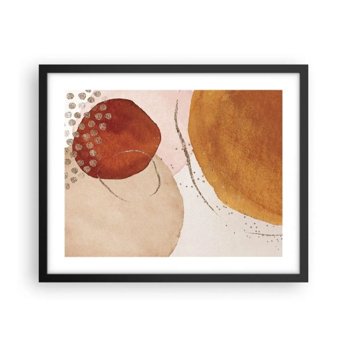 Poster în ramă neagră - Rotunjime și mișcare - 50x40 cm
