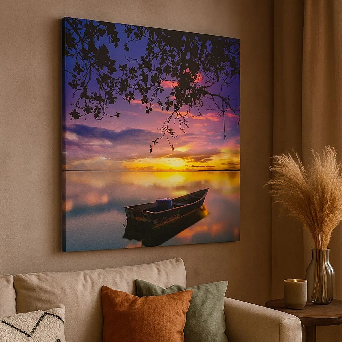 Tablou pe pânză - "Pari să plutești în mijlocul cerului...” - 30x30 cm